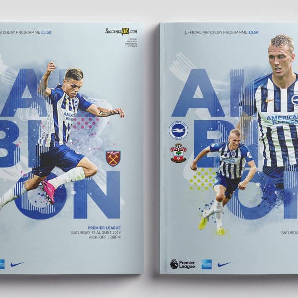 Two versions of the BHAFC programme front covers