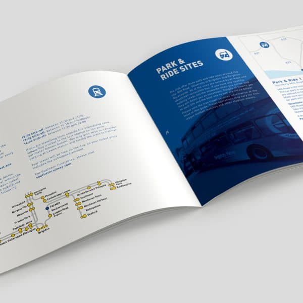 The BHAFC travel guide open on a flat surface