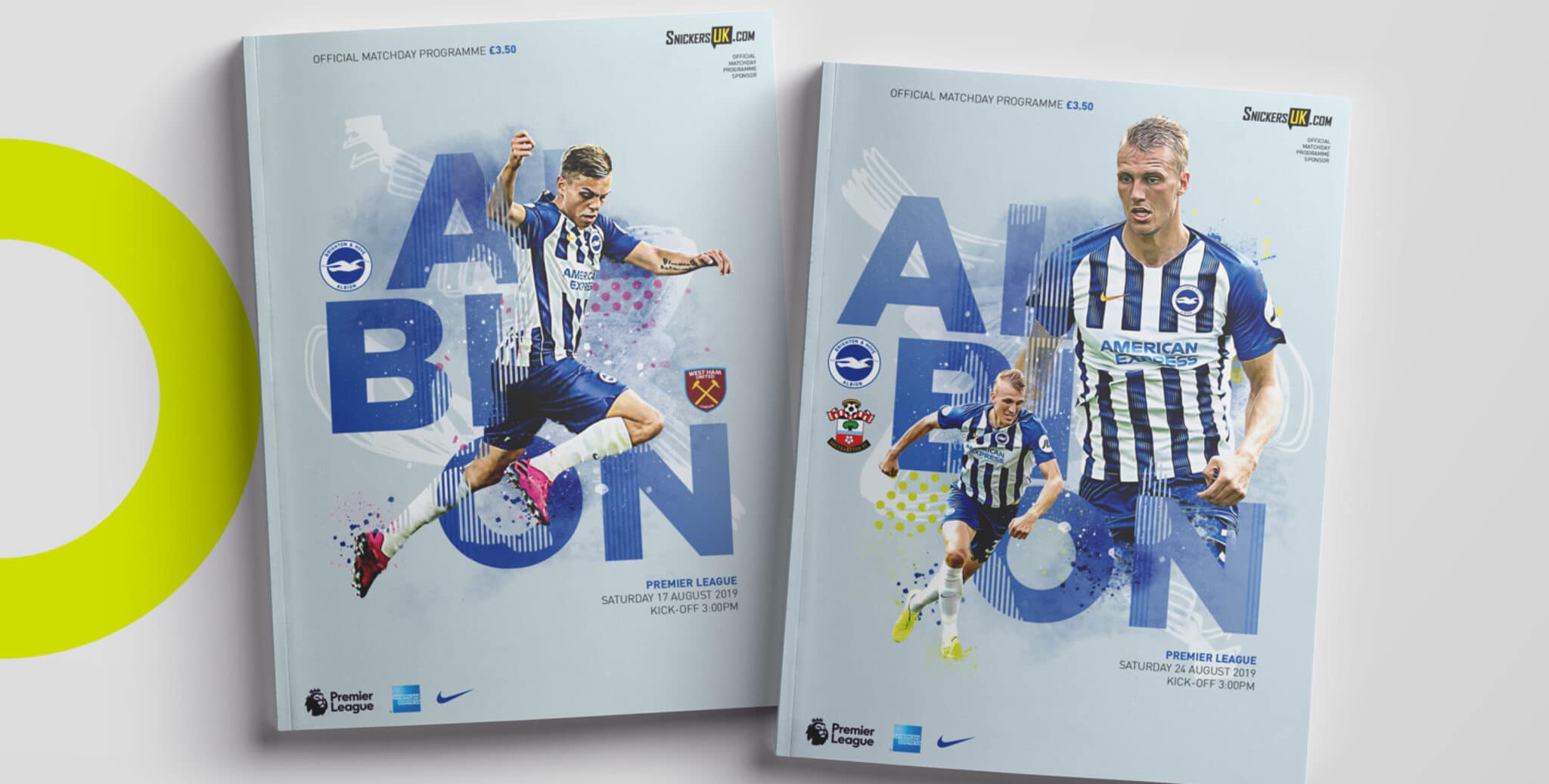 Brighton Matchday Programme Cover Design 2019/20