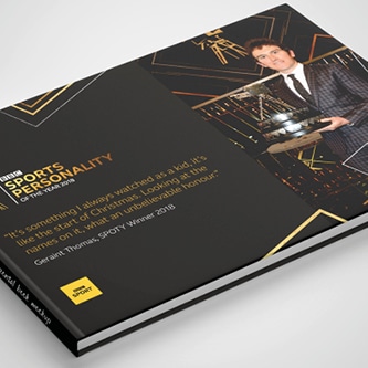 An image of the BBC Sports Personality of the Year brochure