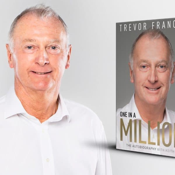 A image of Tervor Francis' with his Book cover, One in a Million